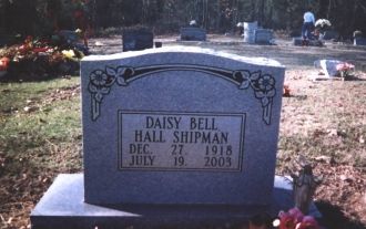 Daisy Bell Hall Shipman Marker: Apple Hill Cemetery