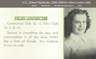 Helen Louise Cobb-McSween --U.S., School Yearbooks, 1900-1999(1942)