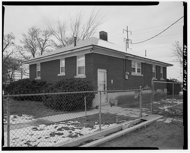 5. View of the rear and east side of the residence,...