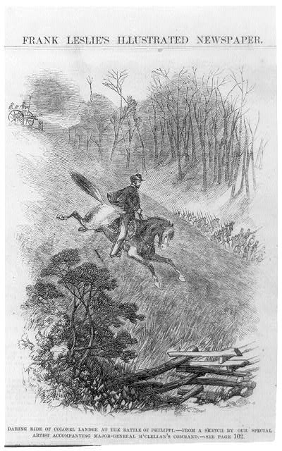 Daring ride [on horseback] of Colonel Lander at the...