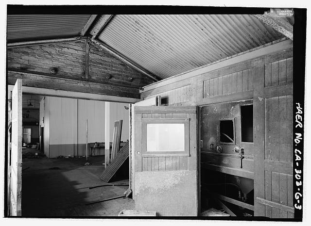INTERIOR OF SECOND FLOOR BRIDGE BETWEEN PLANING MILL AND...