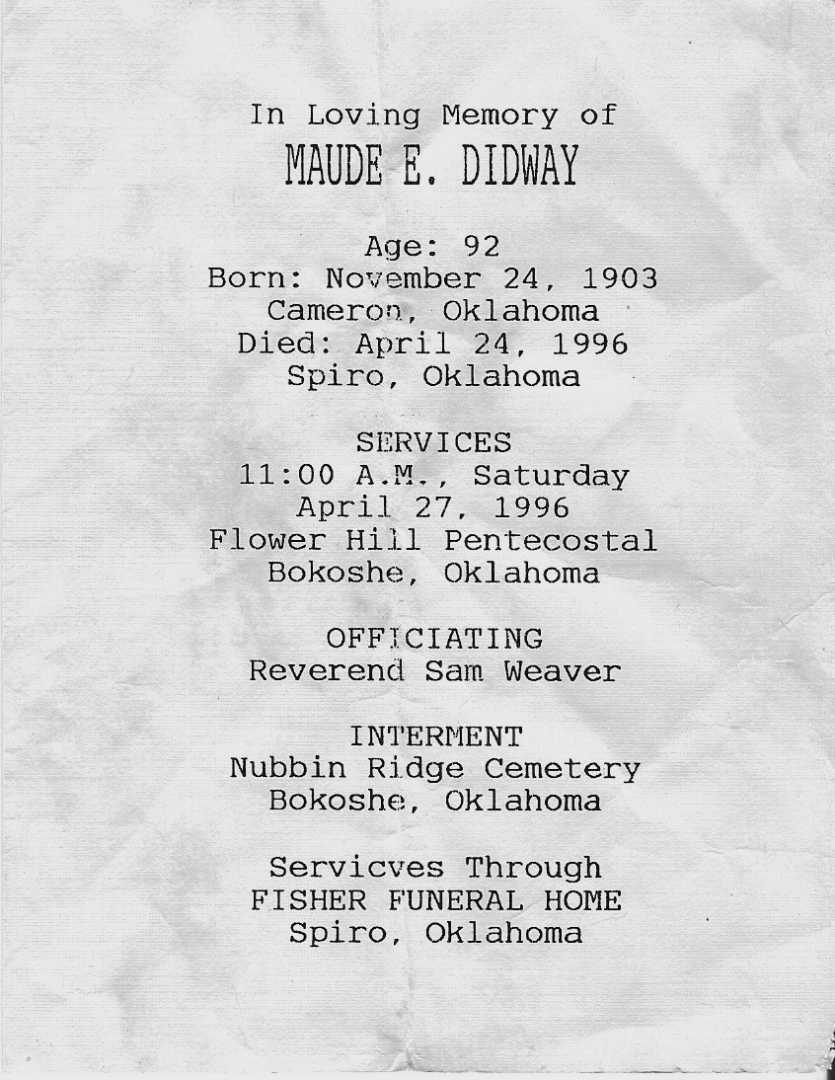 Maude Elizabeth Wells Didway