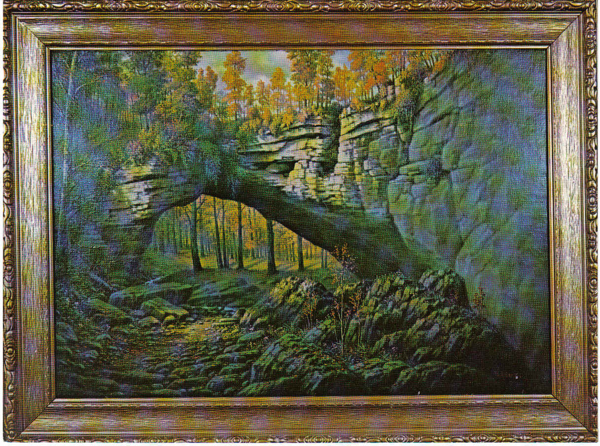 Photo of W.A. Carson painting