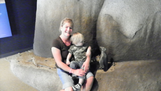 Mom And Son At The Zoo