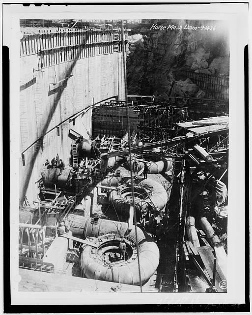 10. VIEW SHOWING POWER PLANT PENSTOCKS AND SCROLL CASES...