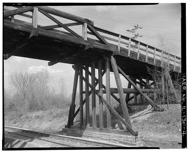 4. VIEW TO NORTHEAST SHOWING TIMBER BENT AND UNDERSIDE OF...