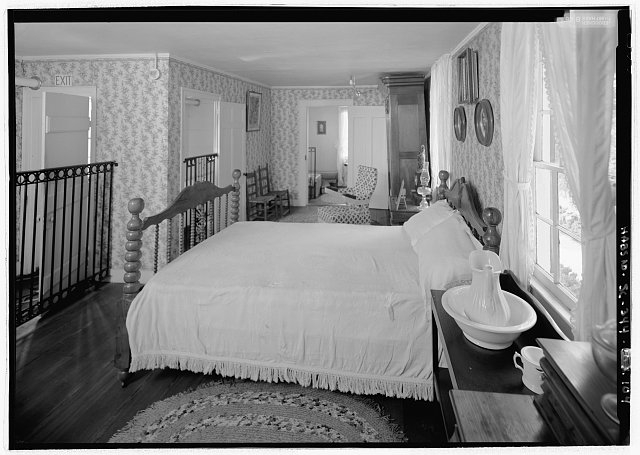 Interior view, second floor view looking west in the...