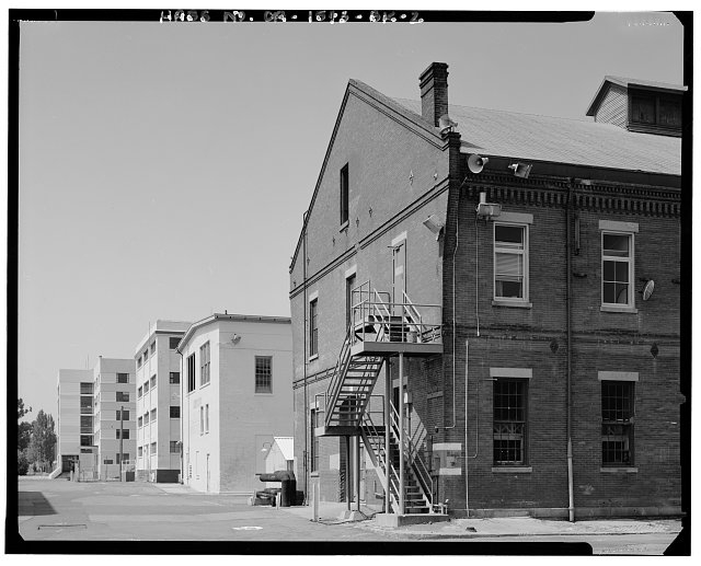 Contextual view of southeast quarter of building 69...