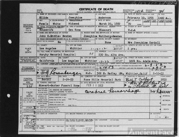 Death Certificate