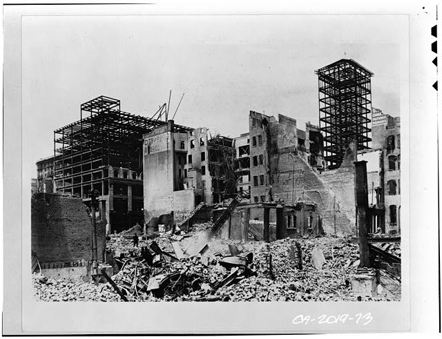 73. VIEW OF FIRE DAMAGE TO STORE AFTER APRIL 1906 FIRE -...