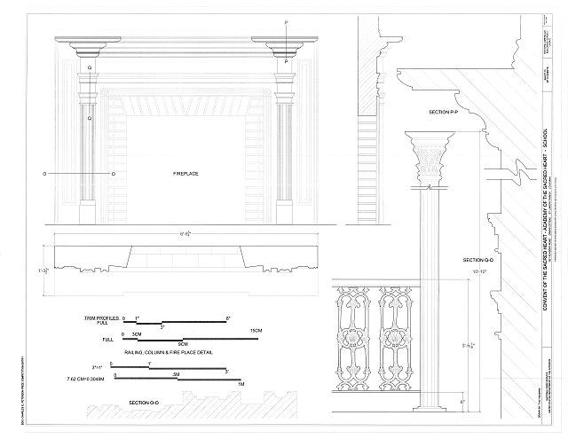Fireplace - Convent of the Sacred Heart, School, 1821...