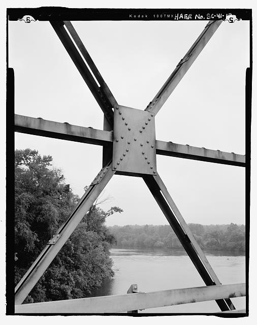 DETAIL OF VERTICAL AND DIAGONAL BRACING ON NORTH SIDE OF...