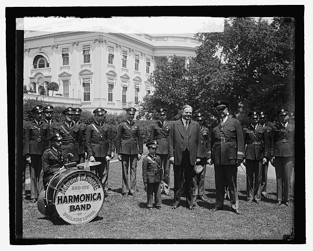 Hoover with Phila. Harmonica Band, 7/2/29