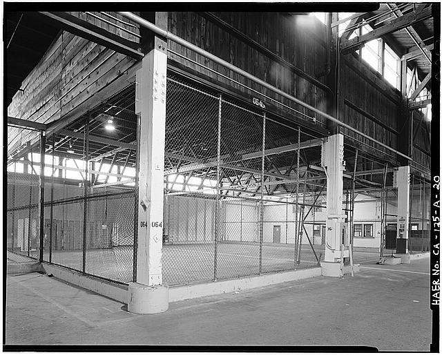 20. DETAIL VIEW OF CHAIN LINK 'CAGE' AT NORTH CORNER OF...