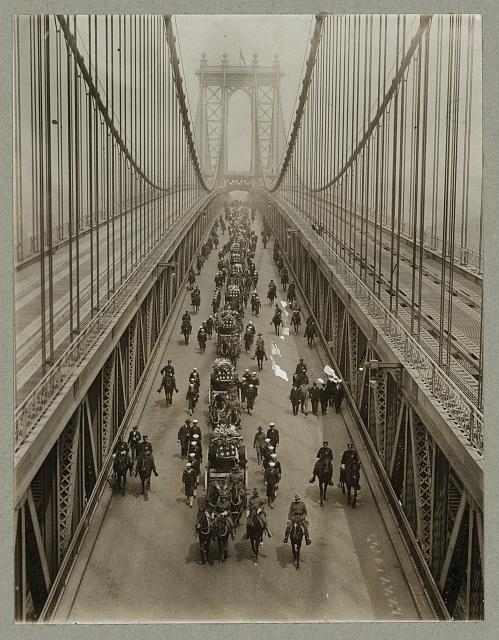 Funeral cortege of Vera Cruz dead passing over Manhattan...
