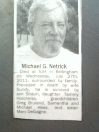 Michael G Netrick obituary