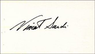 Vincent Sardi Autograph