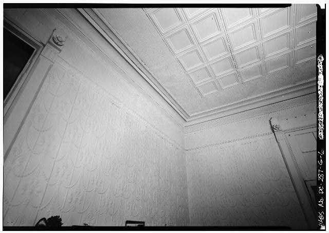 6. INTERIOR, DETAIL OF WALL AND CEILING - Le Droit Park,...