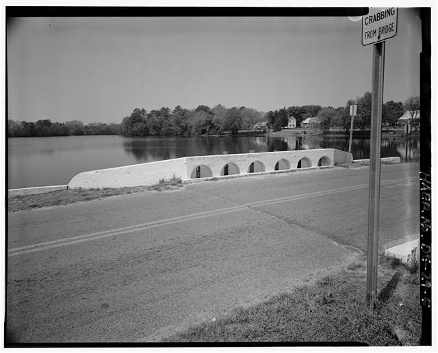 5. VIEW FROM THE SOUTHEAST, LOOKING UPSTREAM (NORTHWEST),...