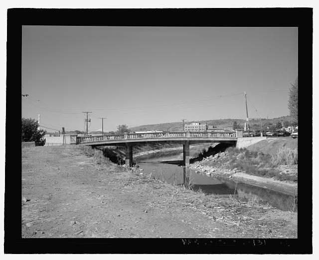 Elevation view of the A Canal Bridge, view looking west -...