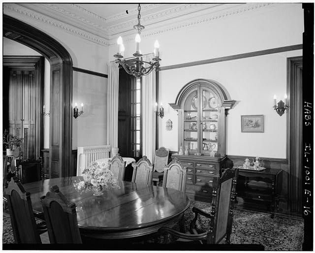 16. General view of dining room, looking NE; showing...