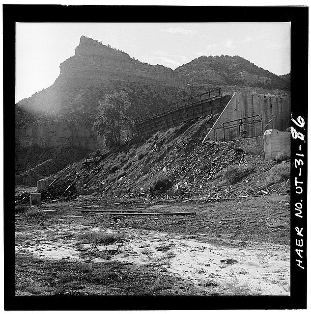 86. WEST WALL OF LOADOUT BIN AND METAL RETAINING WALL FOR...