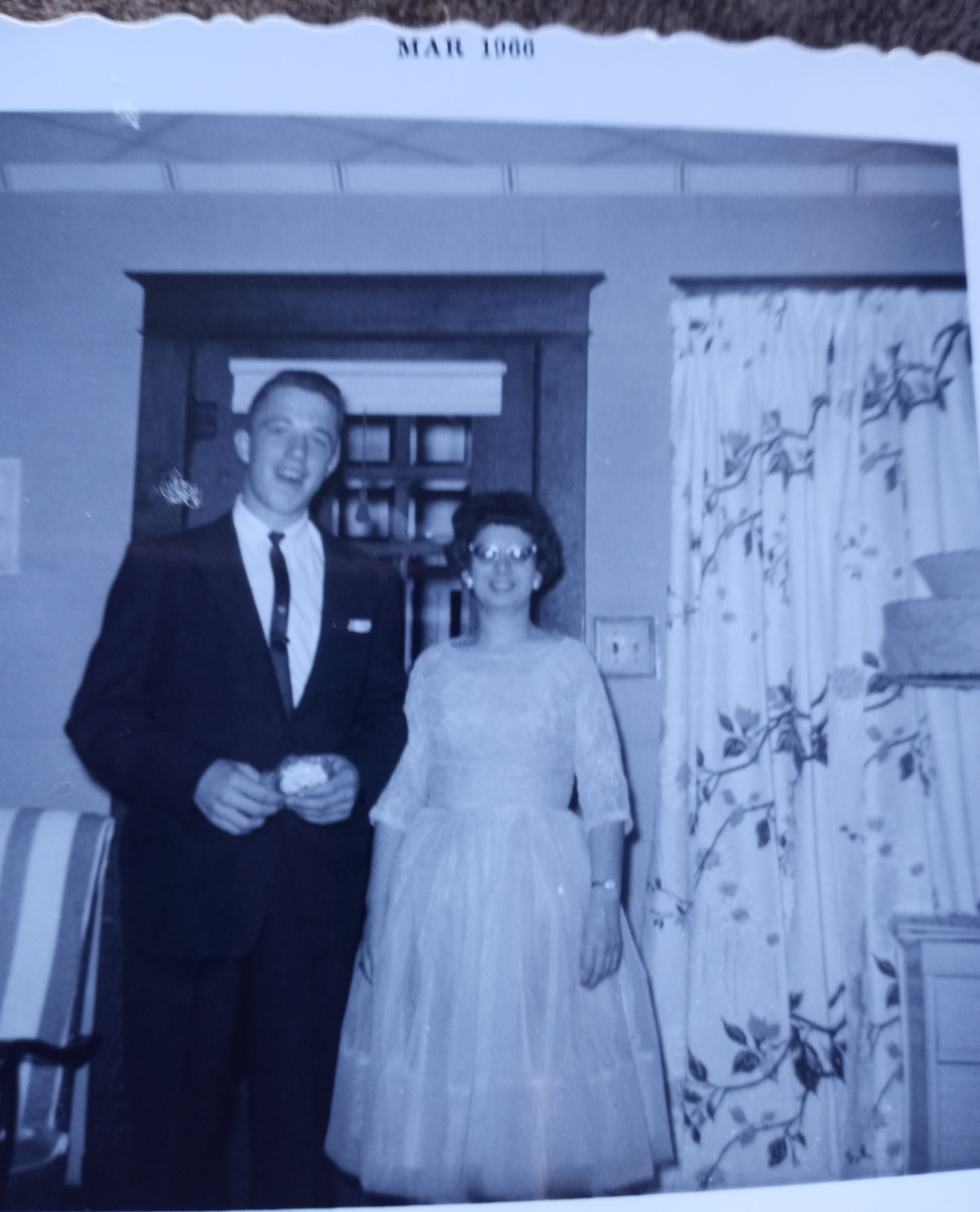 Lost photo . Has anyone seen this guy before? This would be around March 1966. In Montcalm Michigan. Prom night for Sheridan high school. My mom Pamela Thompson and her date. 