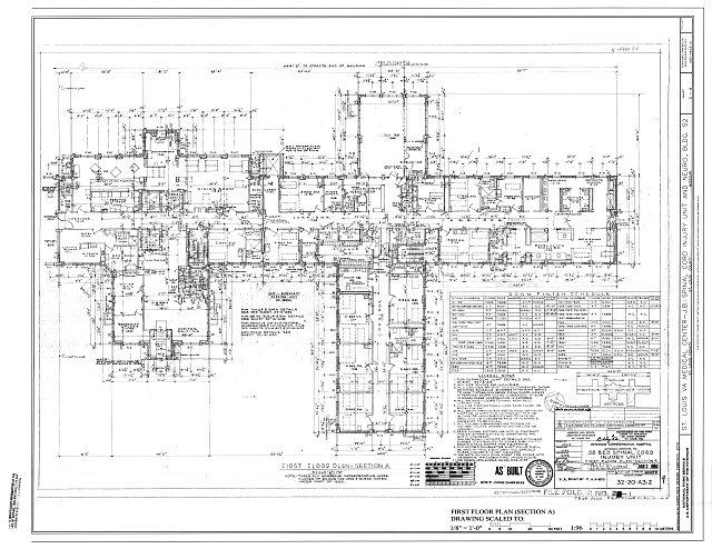 First Floor Plan (Section A) - U.S. Veterans Hospital,...
