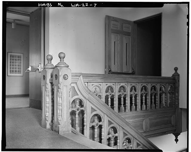 7. Interior,newell post and balustrade,2nd floor - New...