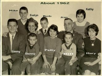 Evelyn (Ramage) McCarthy family, 1962