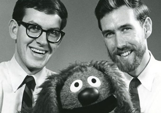 Frank Oz & Jim Henson & Rowlf the Dog