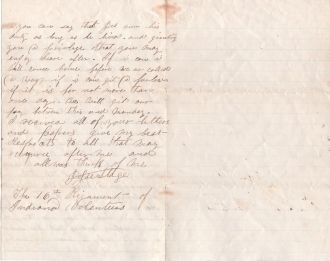 Civil War Letter Page 2