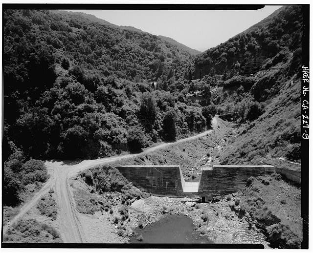 9. SOUTHERLY VIEW OF THE ACCESS ROAD TO THE DOWNSTREAM...