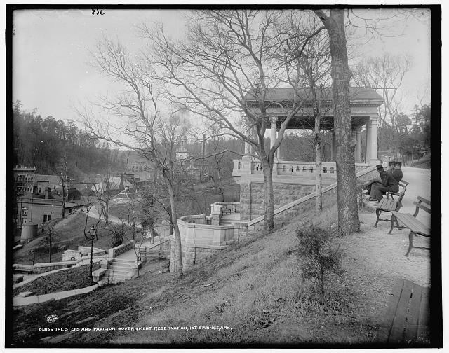 Steps and Pavilion, Government Reservation, Hot Springs,...