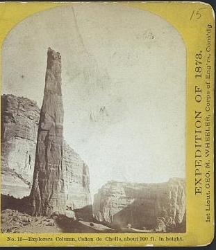 Explorers column, Cañon de Chelle, about 900 ft. in height.