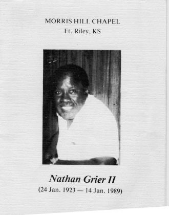 Nathan Grier Jr. Funeral