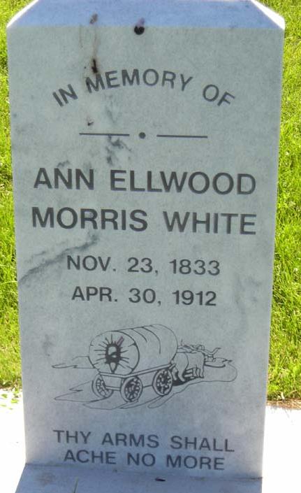Ann Ellwood Morris White Headstone