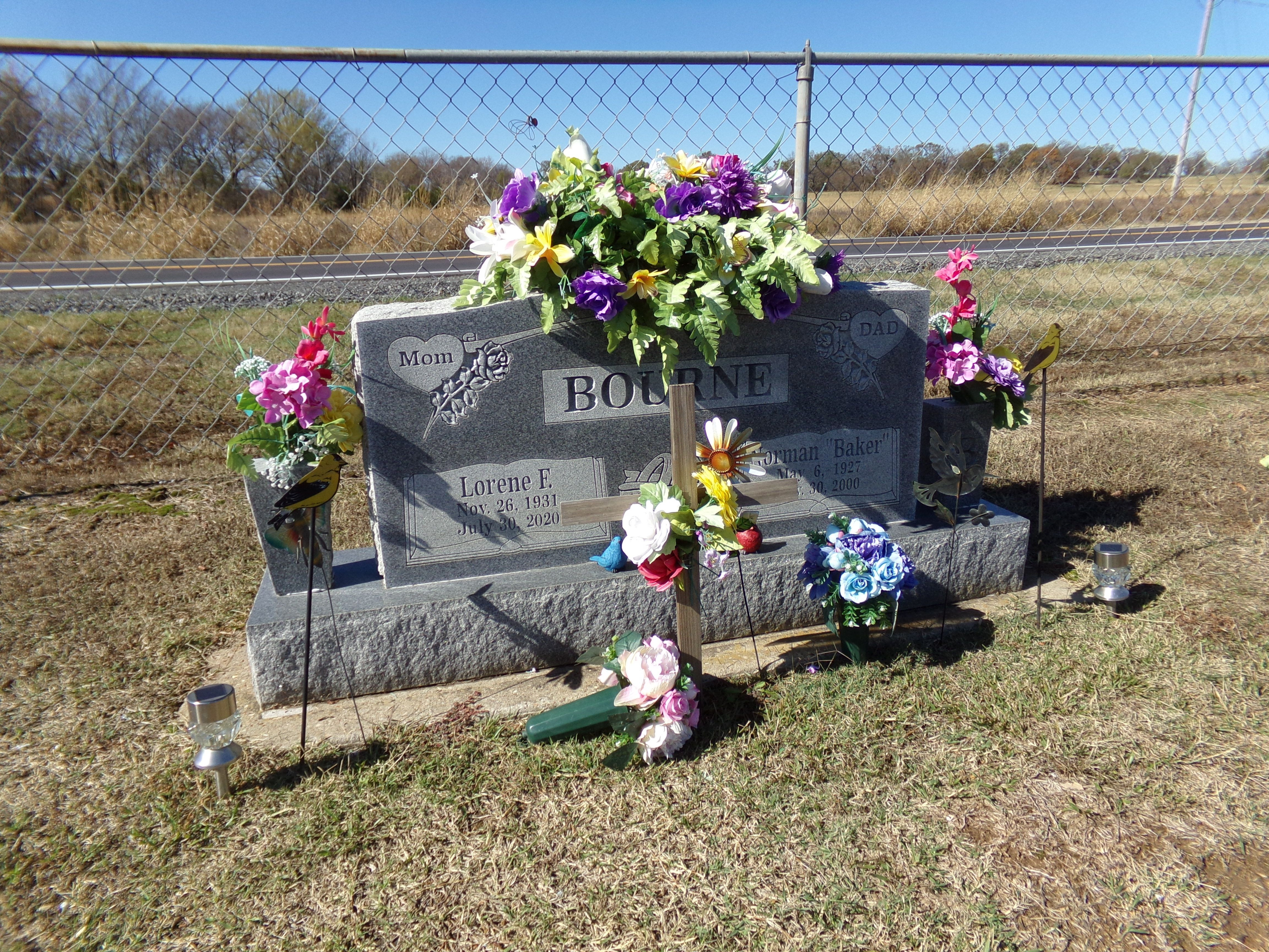 Lorene Faye (Didway) and Norman Bourne's Headstone