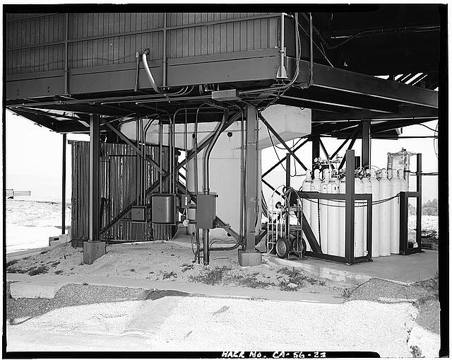 22. VIEW SHOWING BASE OF RADAR TOWER PLATFORM, LOOKING...
