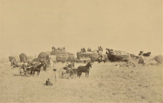 Rock City gathering in the late 1870s in Ottawa County Kansas