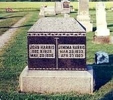 John and Jemima Harris tombstone