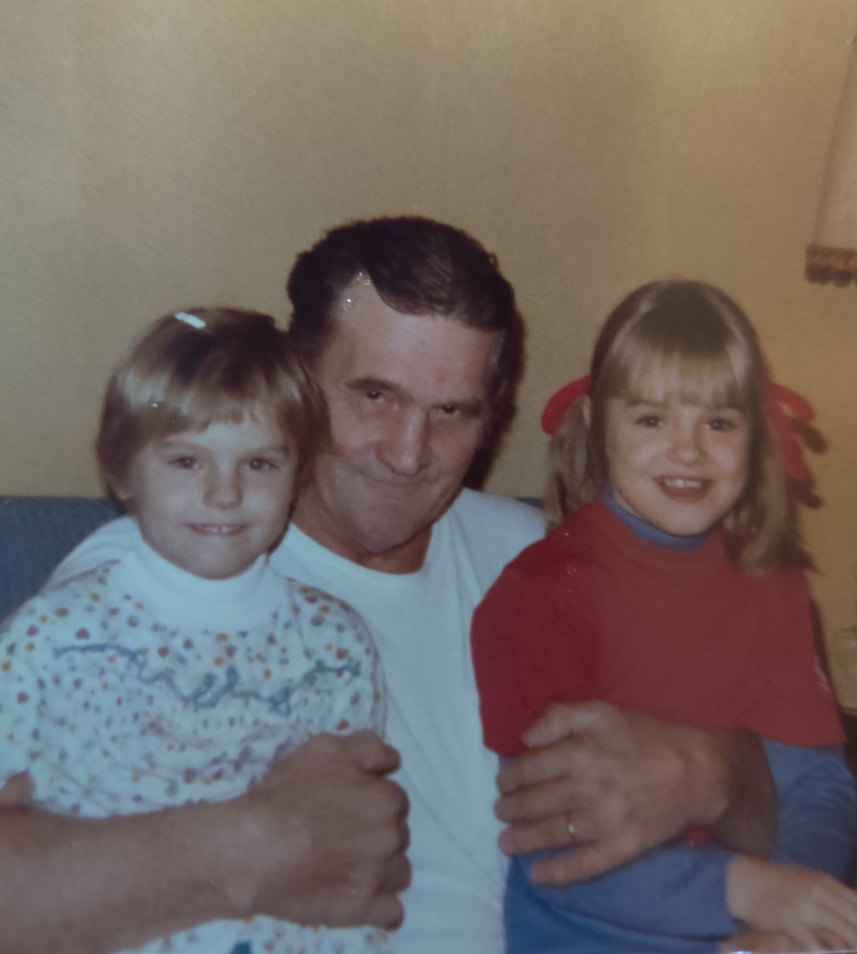 Grandpa Gotch with Stacey and Amie