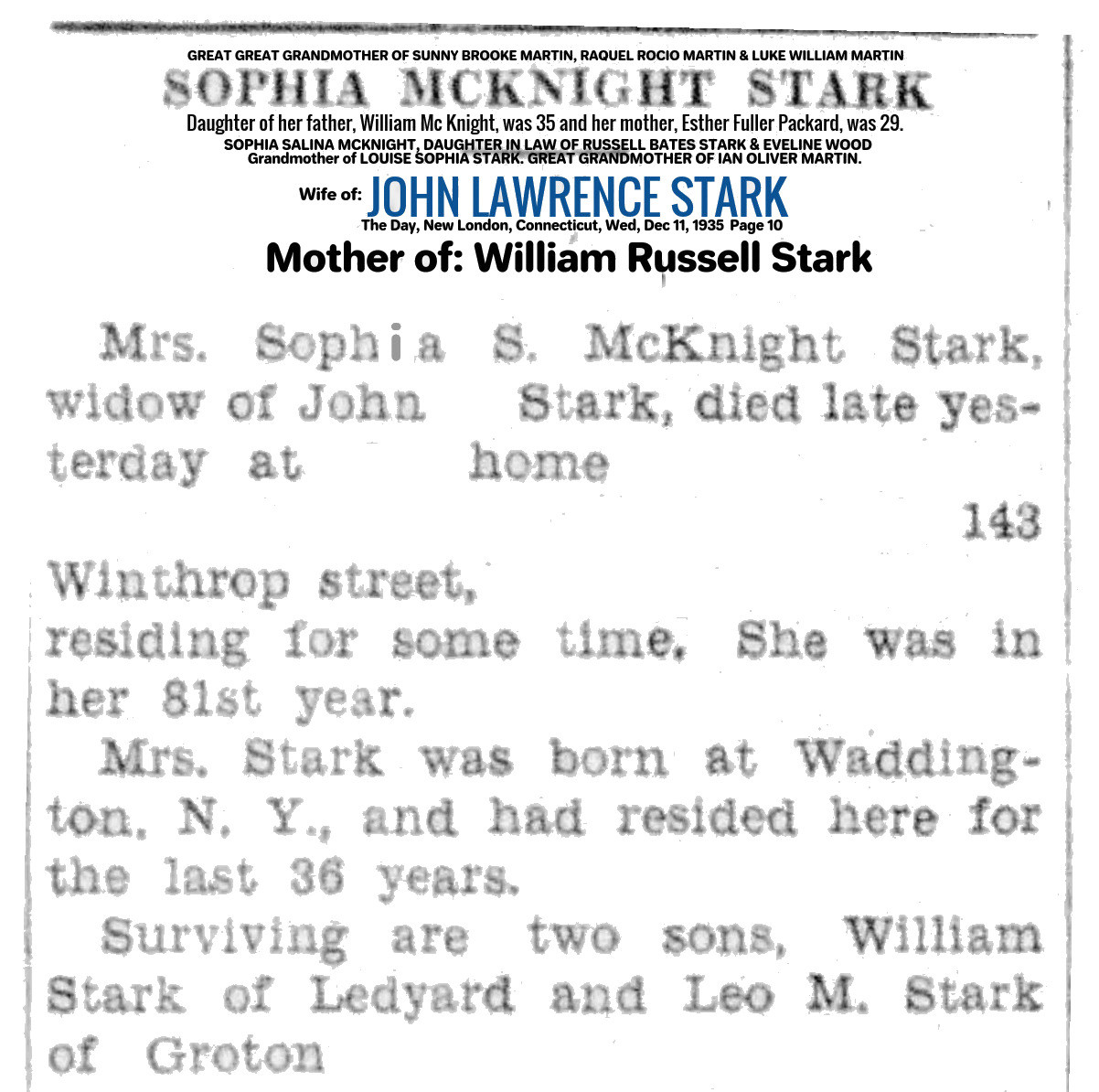 Sophia Salina McKnight