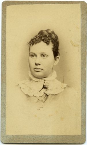 Unidentified woman in high neck collar, Berea OH