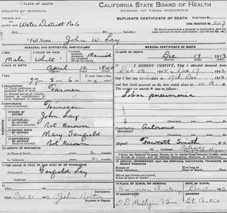 Death Certificate