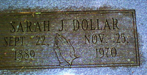 Sarah Jane Clinton Dollar headstone