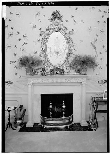 480. 219 Bedroom; Elevation of Fireplace - White House,...