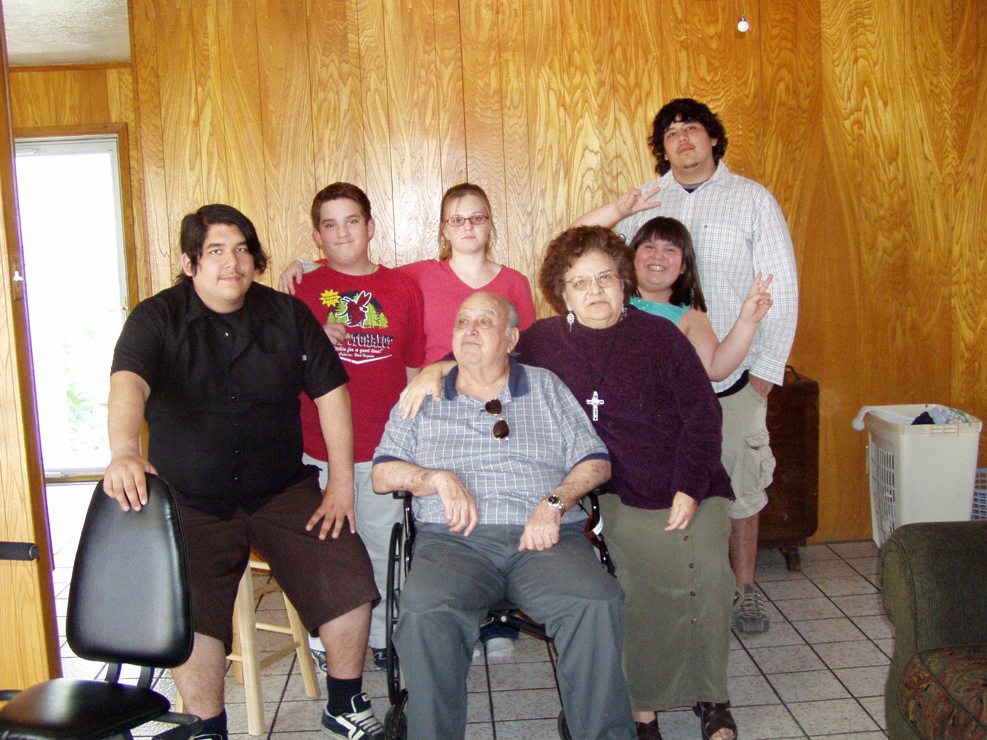 Francisco Javier Leal with all his grandbabies