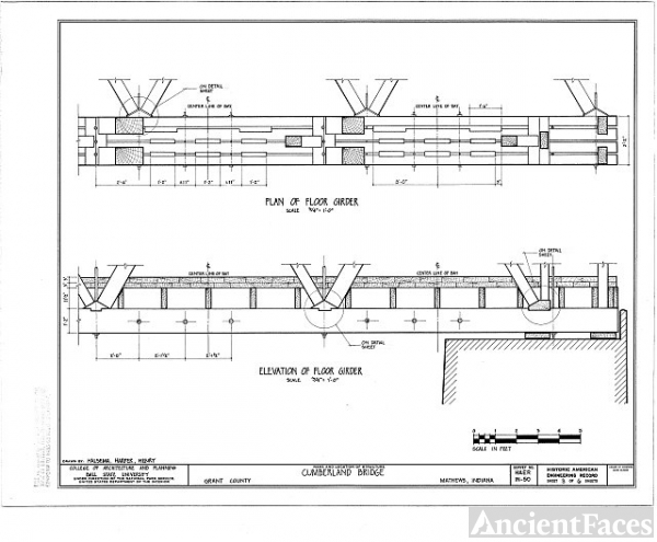 Plan of Floor Girder, Elevation of Floor Girder