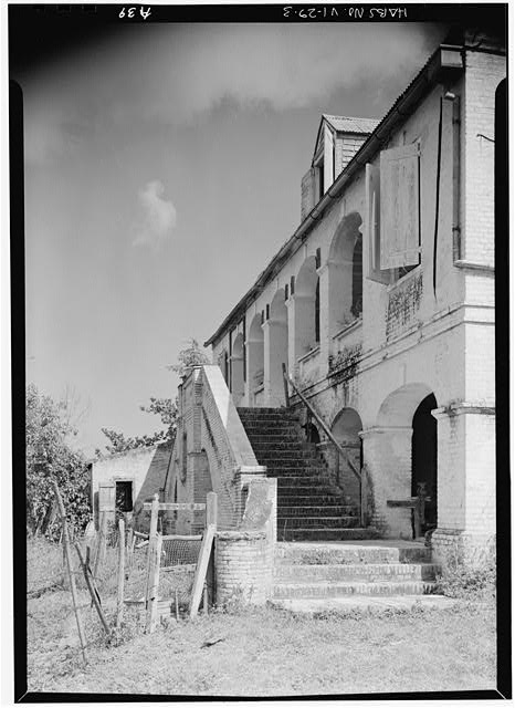 3. REAR STAIRS, LOOKING NORTHWEST - Moravian Mission...